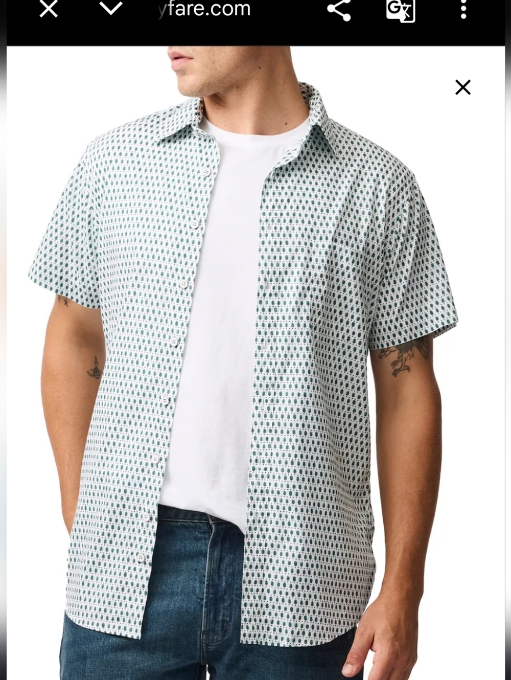 Rodd & Gunn Byron Short Sleeve Collar Shirt XL Like New